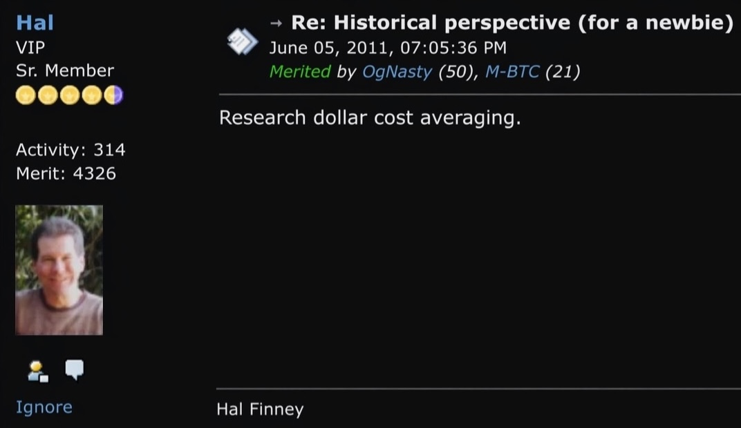 Hal Finney DCA easter egg